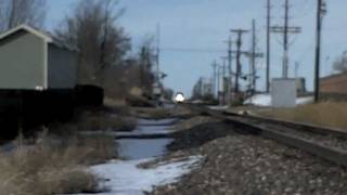 preview picture of video 'BNSF #756 South and BNSF #2734 South - Empty Windmill Train and a Local!'