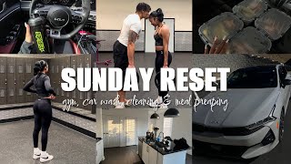 sunday reset : leg day, car wash, cleaning, & meal prepping
