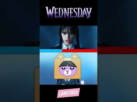 WEDNESDAY ADDAMS But It's LANKYBOX FOXY?! 😱🦇  #shorts