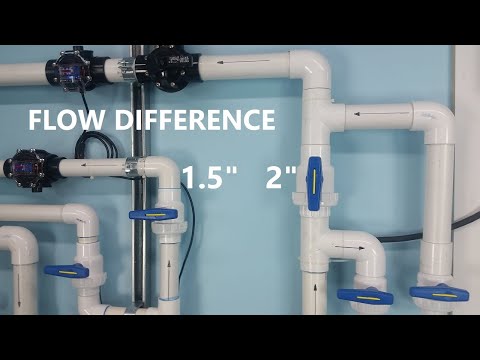 Flow Rate Difference Between Pool Pipe Sizes