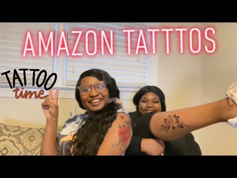 Amazon Review | How To Apply A Fake Tattoo ft.bestie | All Things Allie💛