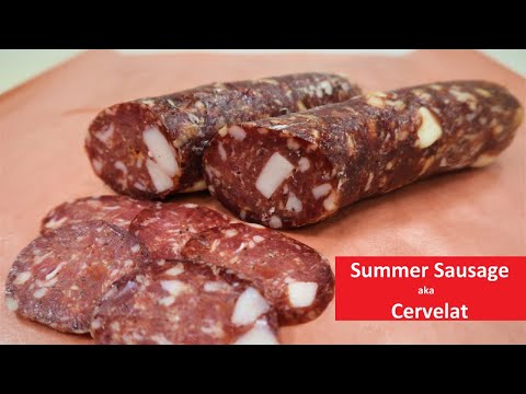 American Summer Sausage aka Cervelat. 1001 greatest sausage recipes.