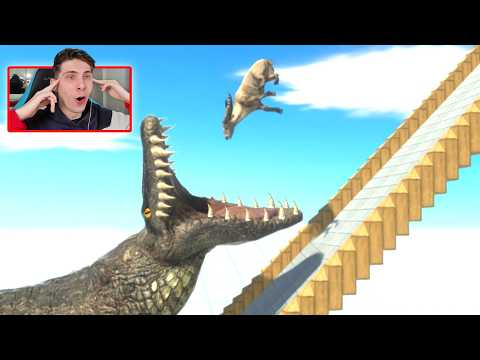 SLIDE INTO THE PURUSSAURUS'S MOUTH - ANIMAL REVOLT BATTLE SIMULATOR