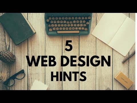 5 Website Design Hints. Web Design Tutorial For Beginners.