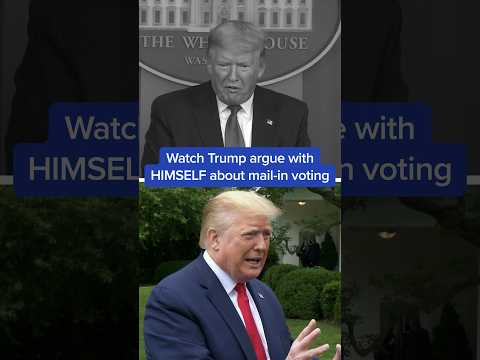 Watch Trump argue with HIMSELF about mail-in voting