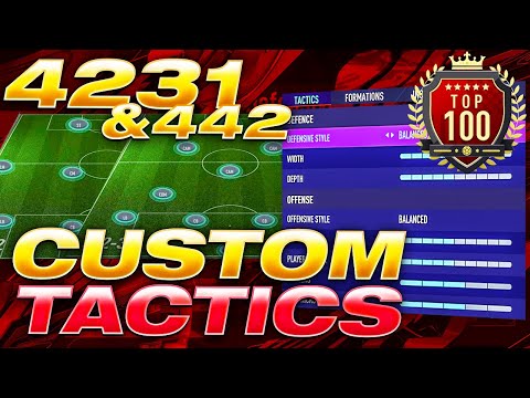 BEST NEW PATCH FIFA 21 442 AND 4231 CUSTOM TACTICS - FIFA 21 ULTIMATE TEAM PRO PLAYER CUSTOM TACTICS