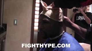 FLOYD MAYWEATHER EXCLUSIVE: BARBERSHOP TALK LESS THAN 12 HOURS AFTER VICTORY OVER PACQUIAO