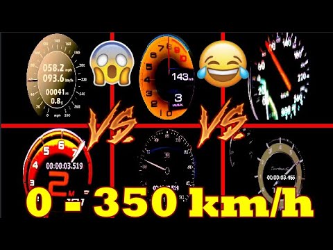 Bugatti Chiron 1500 HP vs Agera RS 1175 HP vs Supra 1400 HP vs 720s 720 hp vs 911turbo s  0-350 km/h