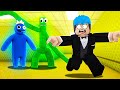 Rainbow Friends | Roblox | MONKEY FAMILY IN THE BACKROOMS!
