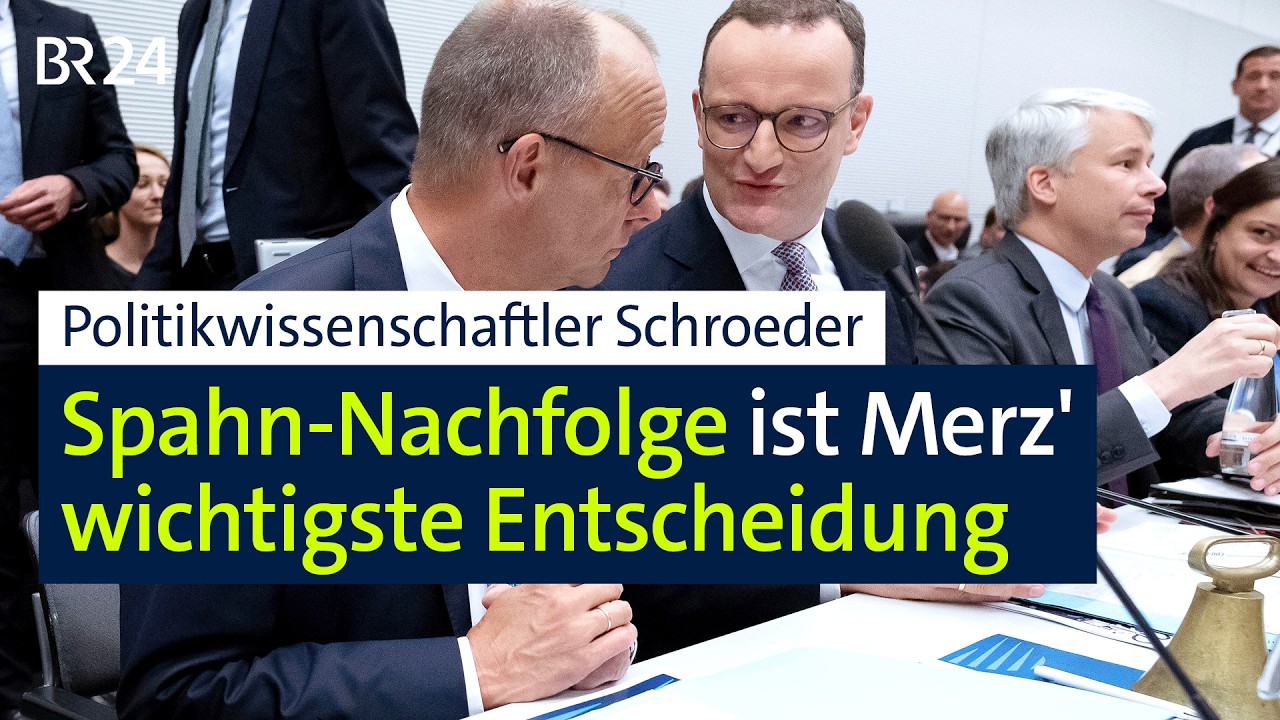 Politikwissenschaftler Schroeder: Spahn-Nachfolge ist Merz' wichtigste Entscheidung | BR24