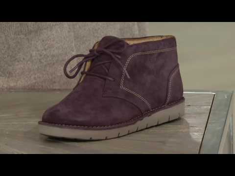 Clarks UnStructured Leather Lace-up Boots - Un.Austin on QVC