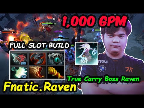 TRUE  KING CARRY ! Fnatic Raven [Arc Warden] 1000 GPM FULL SLOT BUILD  INSANE DAMAGE Dota 2 Gameplay