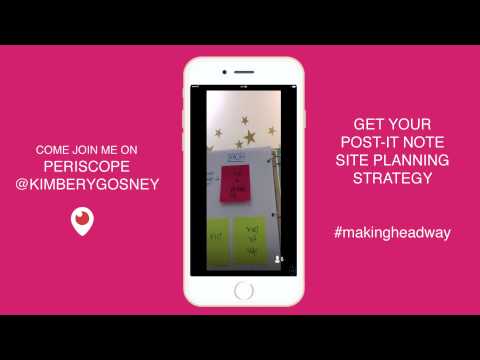 Your Post-It Note Site Planning Strategy #makingheadway