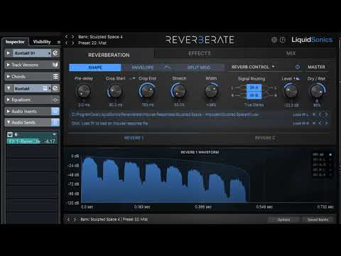 Live walk through of Sculpted Space Impulse Responses and presets For LiquidSonics Reverberate 3
