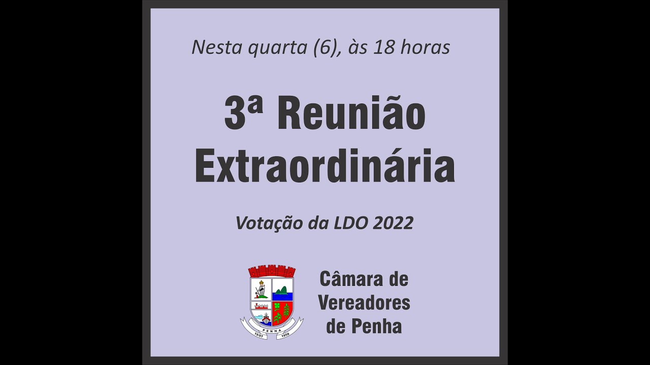 3ª Reunião Extraordinária - 06/10/2021