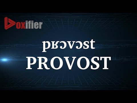 How to Pronunce Provost in French - Voxifier.com