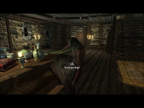Skyrim Commentary - Hjerim House Tour Windhelm Home Fully Upgraded