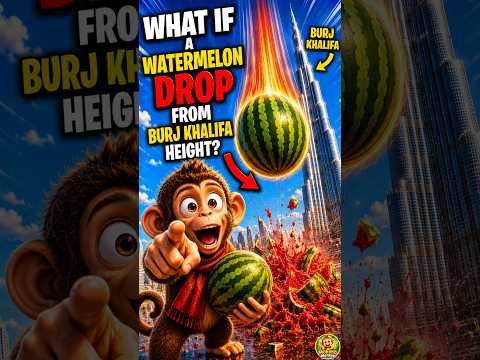 What If You Drop a Watermelon From Burj Khalifa? 🍉😱 #shorts