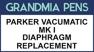PARKER VACUMATIC DJ MKI DIAPHRAGM REPLACEMENT