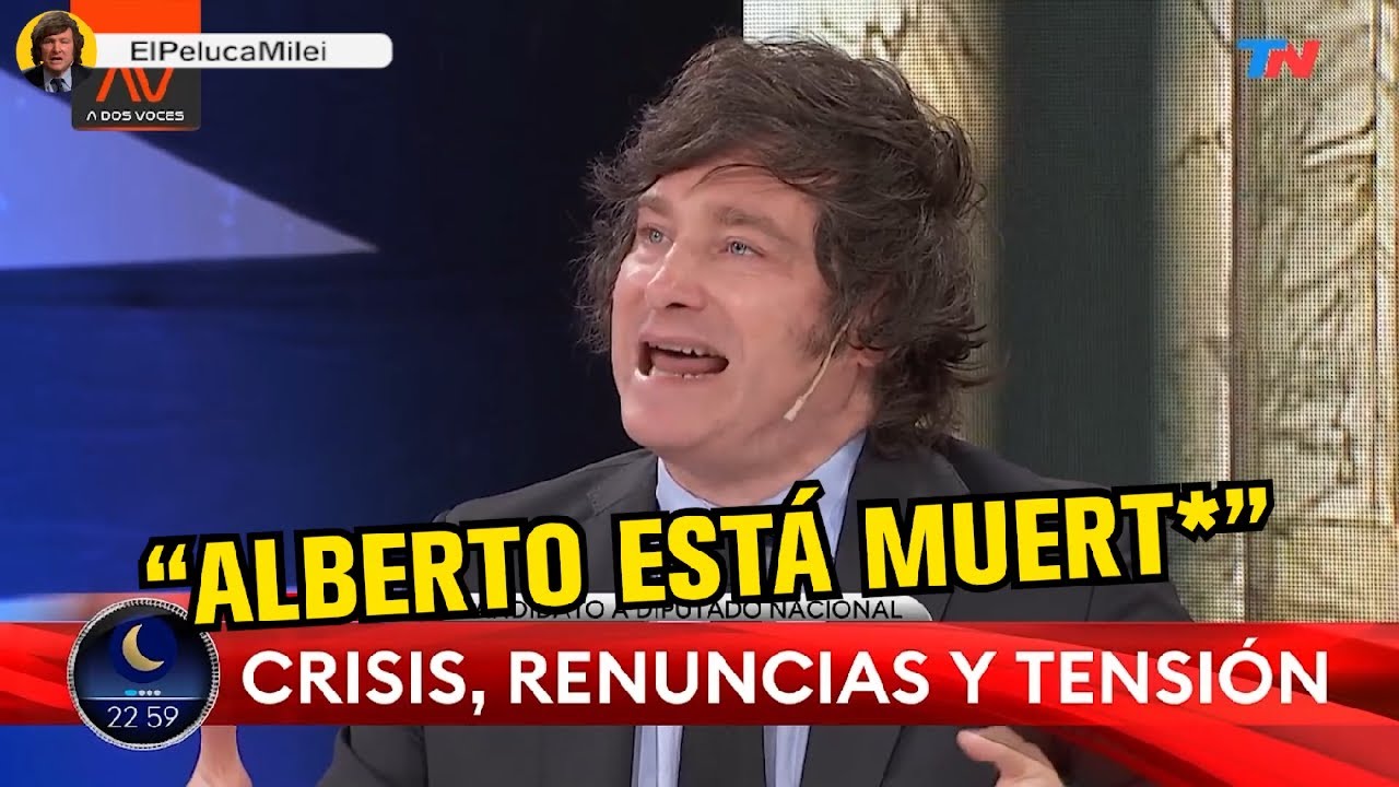 "ALBERTO ESTÁ MUERT*" - Javier Milei en A dos voces 15/9/2021