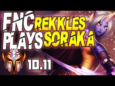 Fnatic Rekkles Plays Soraka as Carry vs Kalista Bottom Lane - 10.11