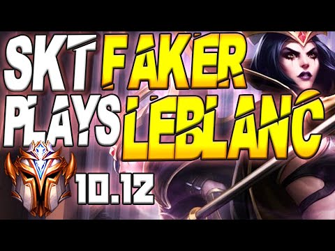SKT Faker Plays LeBlanc vs Tryndamere Mid Lane - 10.12