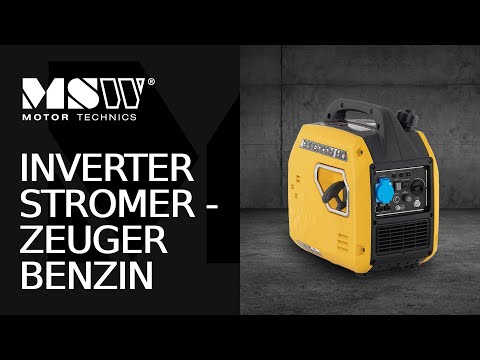Video - Inverter Stromerzeuger Benzin - 2100 W - 230 V AC / 12 V DC - Starter elektrisch
