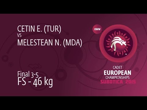 BRONZE FS - 46 kg: E. CETIN (TUR) df. N. MELESTEAN (MDA), 9-2
