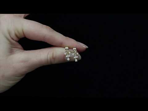 9ct Yellow Gold 0.25ct Diamond Fountain Studs Earrings - Hatton Jewellers London HJ510