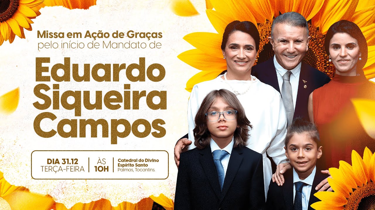 Missa em Ação de Graças do Prefeito Eduardo Siqueira Campos | 31/12/2024 - Catedral de Palmas (TO)