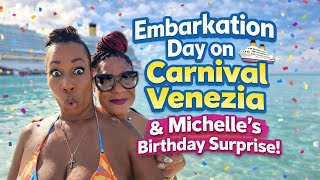 Panama Canal Cruise Embarkation Day on Carnival Venezia | First Day Vibes with Michelle & Free 🚢