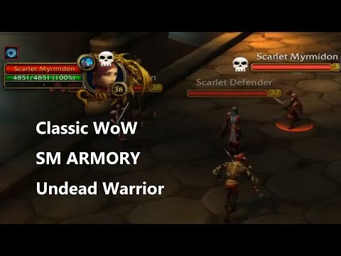 Classic WoW - Scarlet Monastery ARMORY - Warrior PoV (Tanking/Cleaving)