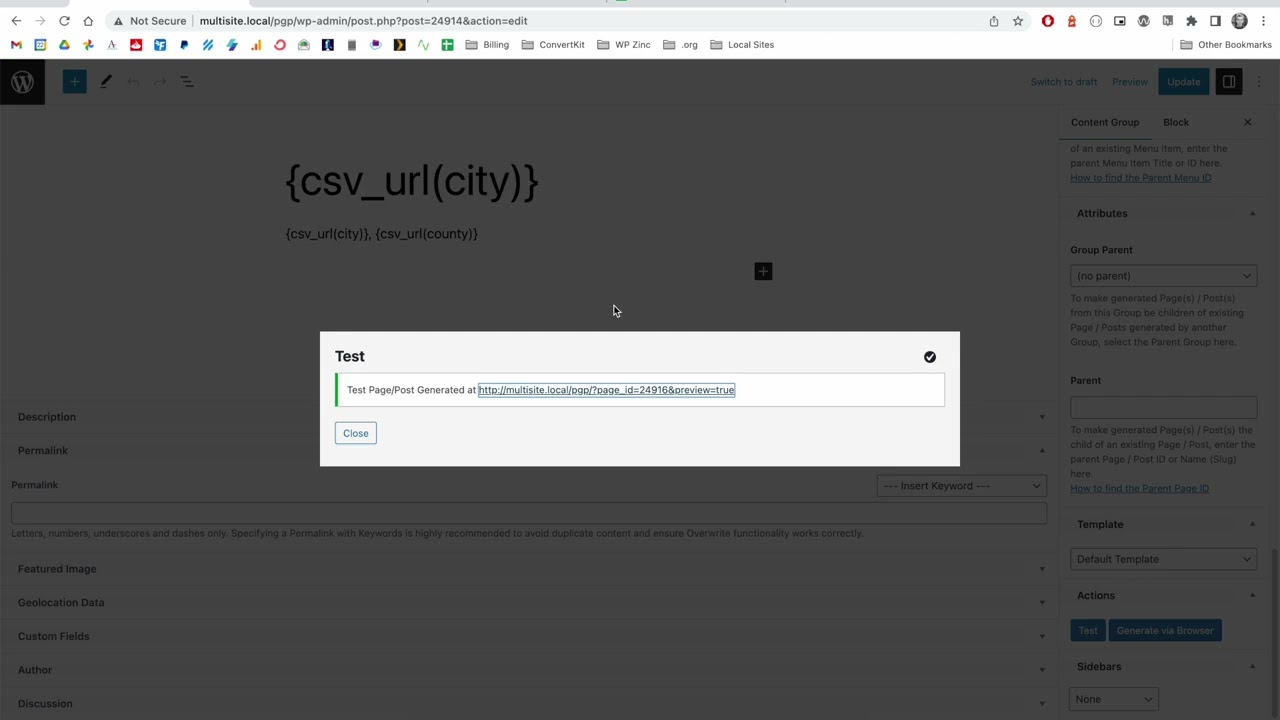 WordPress Page Generator Pro: Adding Keywords