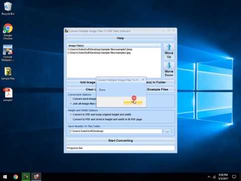 Convert Multiple Image Files To PDF Files Software