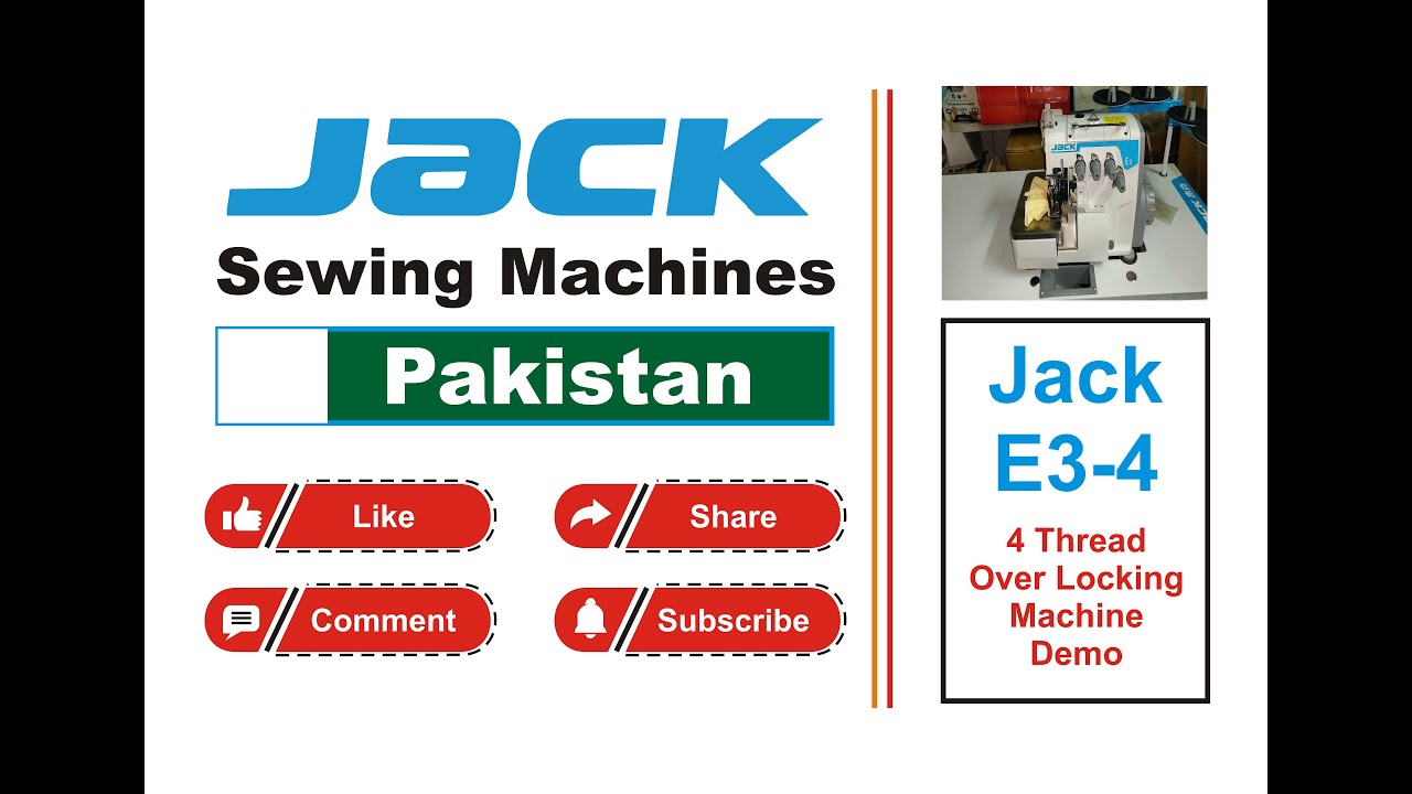 Jack E3-4 thread Overlock Machine Demo