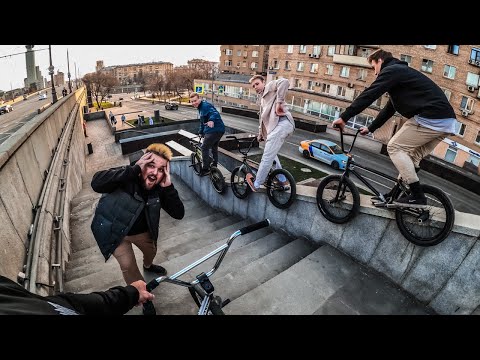 Весенний стрит на BMX по улицам Москвы. Bangers only