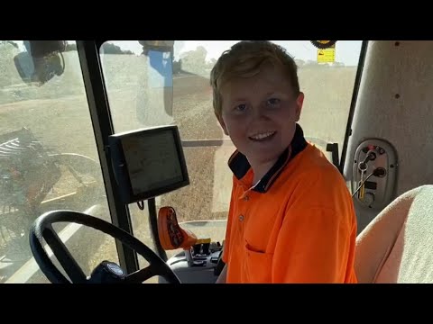 11 year old Combine Driver!