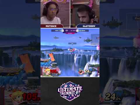 Muteace Could NOT escape the ledge against Glutonny's Wario!! #smashultimate #shorts #gaming