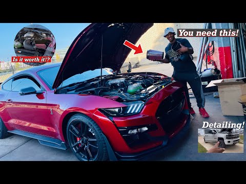 GT500 JLT Intake unboxing & install! THE BEST Sounding Whine, How much Hp XXX? + Detailing Tips