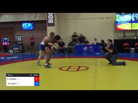 2018 Marine Corps US Open/UWW Junior Freestyle 86 5th Place - Cameron Caffey (Mich) Vs. Max Lyon (