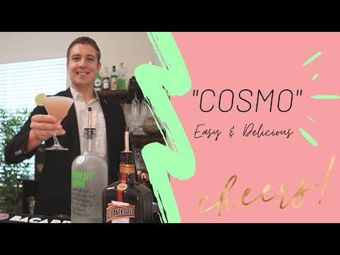 Cosmopolitan martini cocktail in less than 2 minutes! | Mr Wineowine |
