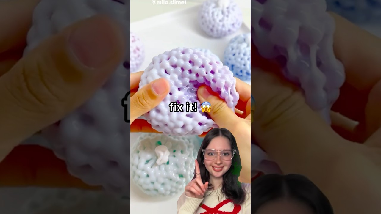 FIXING MY BROKEN STRESS BALL! 😱😳😭🫧 *satisfying crunchy asmr*