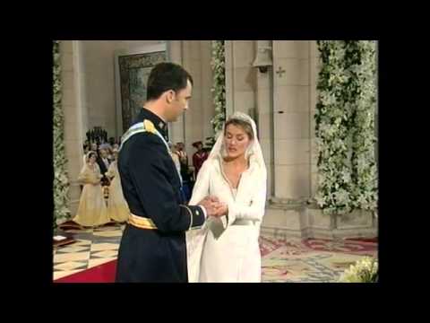 Royal Wedding, Madrid 2004. Prince Felipe and Princess Letizia of Spain. May 22, La Almudena.