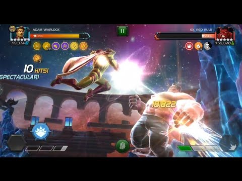 6* Star Rank 4 Adam Warlock Labyrinth of legends (LOL) Red Hulk Test! MCOC