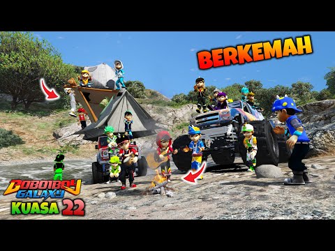 KELUARGA BOBOIBOY KAUSA 22 PERGI BERKEMAH KE DEKAT SUNGAI - GTA 5 MOD