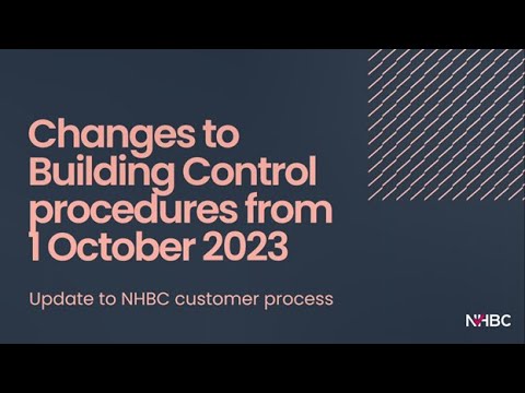 NHBC changes to Building procedures from 1 October 2023