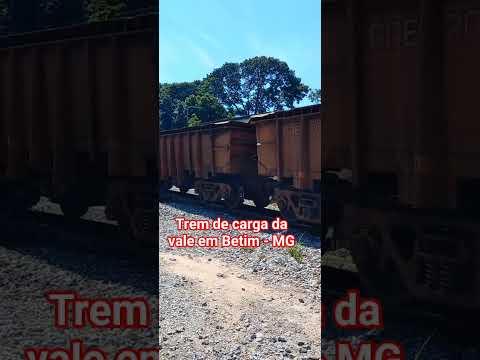 Trem de carga da mineradora Vale atravessando a cidade de Betim - MG