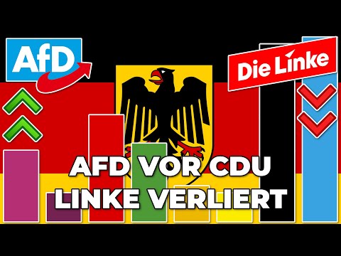 AfD remains ahead of the CDU/CSU, The Left Party loses ground | Bundestag polls | AfD, CDU/CSU, S...