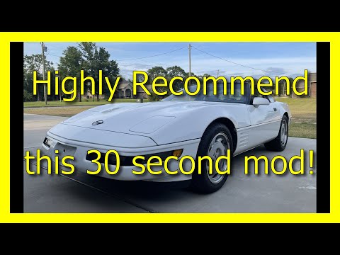 One mod you don't want to miss. 30 Second installation! - 1992 C4 Corvette
