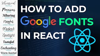 How to Add Google Fonts in a React Website | Easy Google Fonts Setup in React